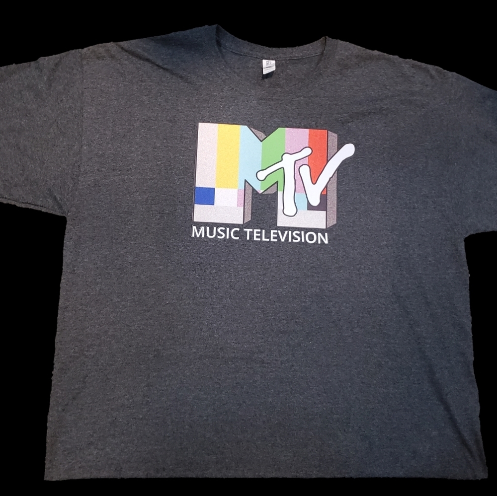 Dark Gray MTV Video Out Signal Logo Tee
